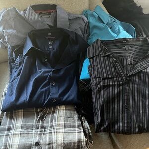 Lot of 5 Men’s long-sleeve dress shirts size XXL